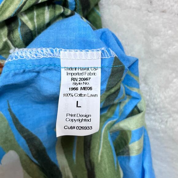 Tori Richard 1956 ME05 Hawaiian Short Sleeve Button Up Shirt Blue Men
sz Lg - Picture 2 of 5